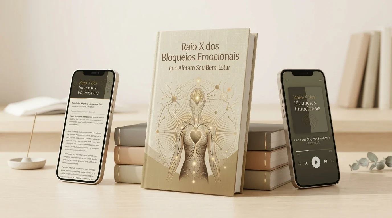 Mockup do b&ocirc;nus Raio-X dos Bloqueios Emocionais
